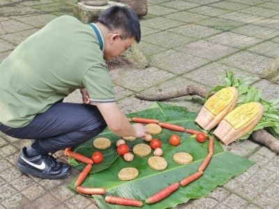 10月6日重庆动物园动物中秋宴开场，欢乐与知识齐收获