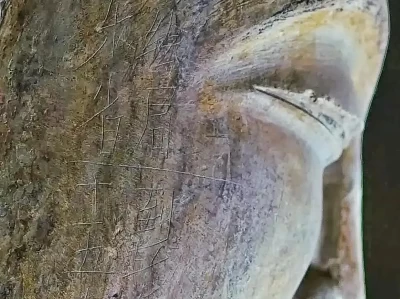 神通寺四门塔佛像头部惊现刻字，历史古建竟遭此毒手？