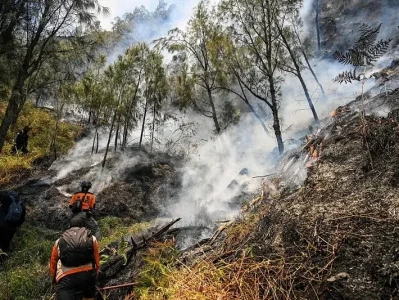 印度尼西亚布罗莫火山景区因山火关闭，购票游客可改期或退款